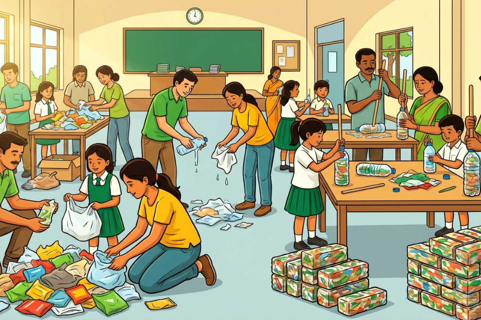 PLASTIC TO ECO-BRICKS